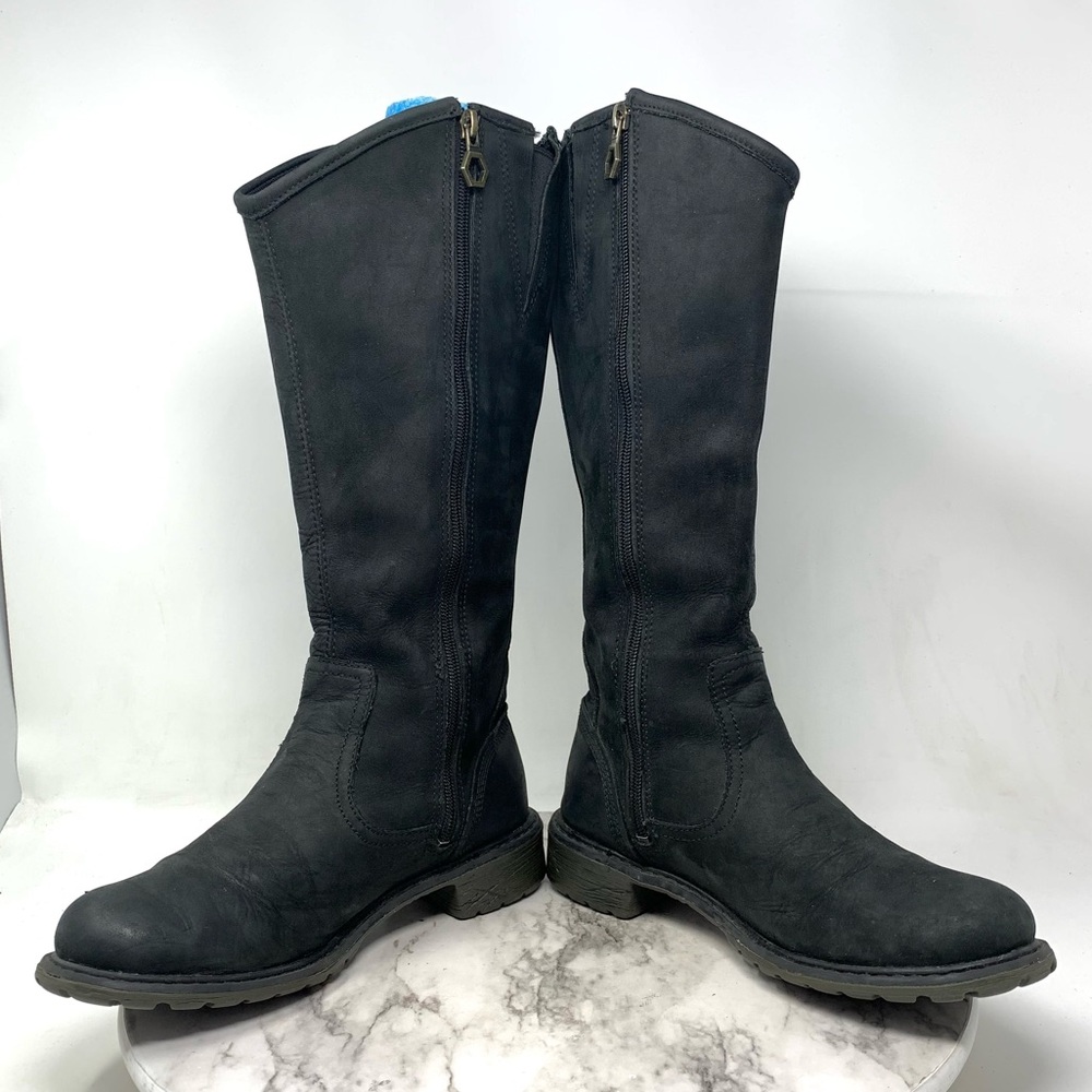 Timberland Earthkeepers Stoddard Black Nubuck Waterproof Boots 7 Moto Edgy - Picture 7 of 16